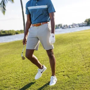 Golf Men’s Solid Streetwear Breathable Knee Length Fitness Casual Wear Quick Dry Running Shorts