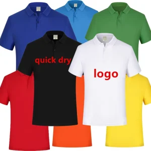 Golf Polo Shirt Custom Logo Printed Quick Dry Work Shirt Plain Polyester Sublimation Men’s Blank Uniform Golf Polo Shirt for Men
