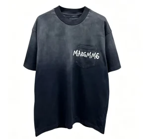 Gradient Acid Washed O Neck Collar Widened Deformation Digital Printed 280g Pure Cotton Anti Wrinkle Oversized Fit Men’s T Shirt