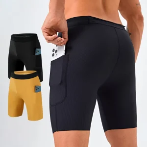 Gym Compression Men’s Marathon Running Tight-Fitting Base Shorts High-Performance Sport With Lining And Pocket