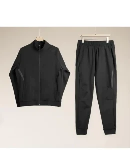 Gym Fitness Sets Men Sportswear Unisex Polyester Jacket and Jogger 2 Piece Sets