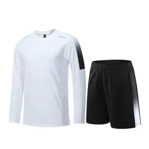 Gym Tracksuit Activewear 100% Polyester Jogger Set Shirts and Shorts Two Piece Set for Men