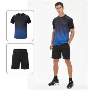 Gym Tracksuit Hooded Casual Solid Summer Lightweight Breathable Sweat Wicking Quick Dry Running Fitness Clothing