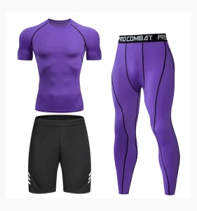 Gym Wear Sportswear Mens Compression Sport Clothing 3 Pieces Outdoor Slim Fit Tracksuits for Men Jogging Gym Wear