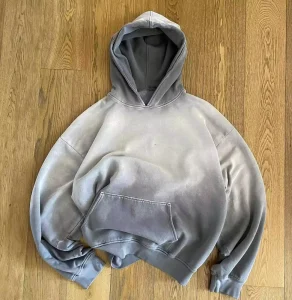 HaoYa Custom Unisex Oversized Heavy Weight Cotton Sun Faded Acid Wash Hoodies Sweatshirt Men