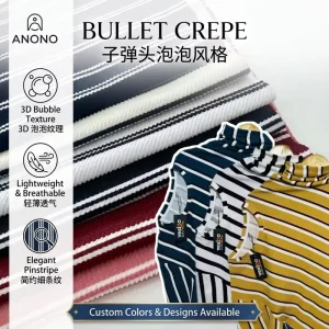 Heavy Weight 100% Polyester Stripe Bullet Print Knit Fabric for Fashion Clothing T-shirt Sports Wear