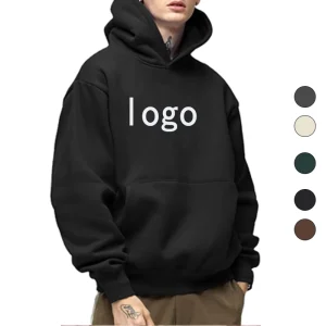 Heavyweight Cotton Men’s Oversize Hoodie Sweatshirts Custom Logo Blank Casual Sports Pullover Hoodies