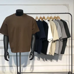 Heavyweight Cotton Printed Square T-Shirt Streetwear Custom Logo Oversized Loose Clothing Short Sleeve Men’s T-Shirts