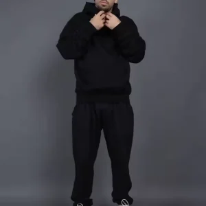 Heavyweight Men’s 2 Pieces Hoodie Oversized Blank Sweatpants and Hoodie Set Pullover Unisex Tracksuit