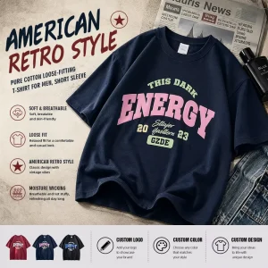 Heavyweight Oversized Pure Cotton Printed T Shirt OEM Custom Men T Shirts with Graphic Design for Streetwear