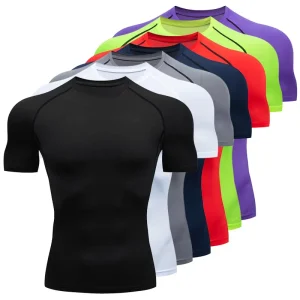 Heavyweight Vintage Streetwear Men’s Sportswear Slim Fit Compression T shirt Custom ODM OEM Quick Dry Fitness Shirt