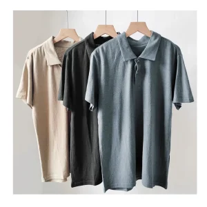Hemp55% Cotton45% Men’s Polo Shirts Customize Sustainable Eco Hemp Clothing Hemp T-shirts for Men