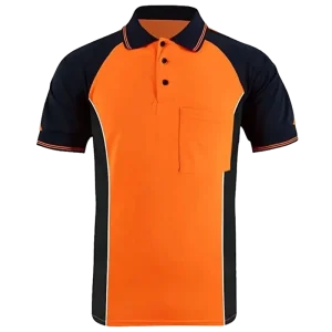 Hi Vis Safety Polo Shirts High Visibility Reflective Shirts Construction Work Short Sleeve Shirts for Men