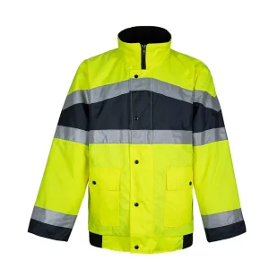 Hi Vis Workwear Clothes High Visibility Construction Work Jacket Men’s Fluorescent Waterproof Jackets