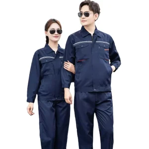 High-Durability Men’s Workwear Acid Alkali Sulfuric Acid Resistant + Anti static Coveralls Custom Embroidery