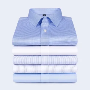 High End Chemise Homme Long Sleeved 100% Cotton Men’s Shirts Anti Wrinkle Ready to Wear DP Ironing Business Professional ODM