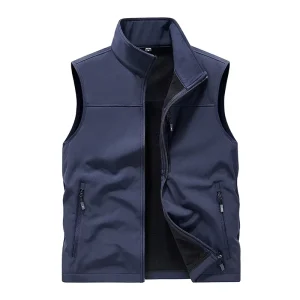High End Men’s Sleeveless Vest with Custom Printed Logo Four Seasons Outdoor Emergency Rescue Vest for Advertising Overalls ODM