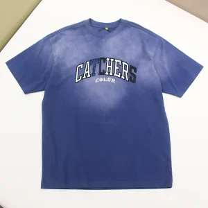 High Quality 100% Cotton Heavyweight Vintage Washed Distress Embroidery Printed Men’s T shirt