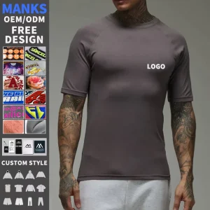 High Quality 100% Cotton Knitted 260g Raglan Sleeves Regular Fit Breathable Quick Dry Vintage Men’s T Shirts Heat Transfer
