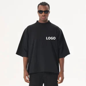 High Quality 100% Cotton Oversized Heavyweight Custom Logo Printed Breathable Men’s T shirt Streetwear Essential T shirt for Men