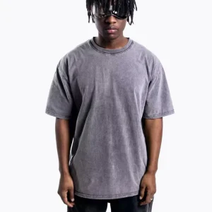 High Quality 100% Cotton Pre-shrink Vintage Tee Custom Streetwear Oversized Tshirt Short Sleeve O-neck Acid Wash Men’s T Shirt