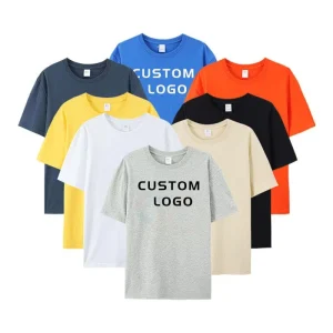 High Quality 100% Cotton Summer Custom LOGO Print T-shirt Men’s Blank Plain T Shirts Premium Cotton 210gsm T Shirt