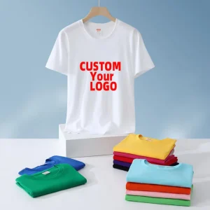 High Quality 210gsm Cotton Blank Plain Tshirt Custom 3D Printing Plus Size Men’s T Shirts Oversized Heavyweight T Shirt