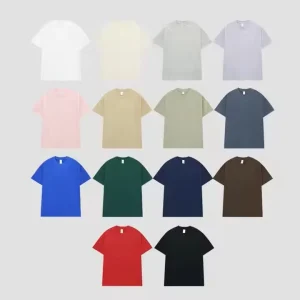 High Quality 230gsm 100% Cotton O Neck Unisex Slim Fit T Shirt Customizable Logo Short Sleeve Casual Daily Streetwear for Men