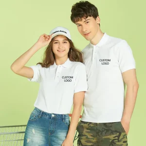 High Quality 240Gsm Loose Solid Color Short Sleeve Cotton Blend Casual Men’s Polo Shirts