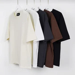 High Quality 260 Gsm T-Shirt Printing Custom Cottonpolyester Men Blank T Shirt for Men Free Sample Clothing Manufacture