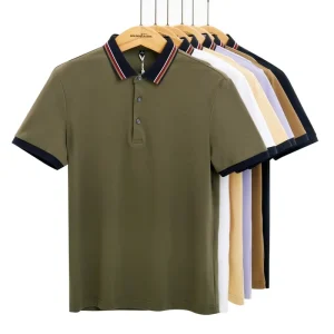 High Quality Blank Golf Polo T-shirt Customized Embroidered Logo Unisex Plain Cotton Blend Business Men’s Polo Shirts