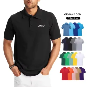High Quality Blank Golf Polo T shirt Customized Embroidered Logo Unisex Plain Cotton Business Custom Men’s Polo Shirts