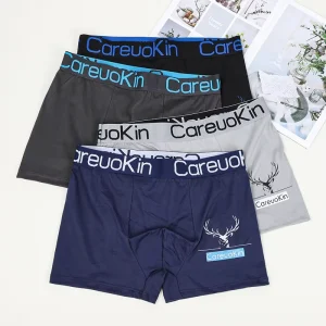 High Quality Boxer Briefs for Men Custom Logo Sport Friendly Microfiber Milk silk Breathable Boxer Underwear