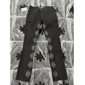 High Quality Brand Men’s Jeans Fashion Hot Design Flare Pants American Hop Black Denim For Men