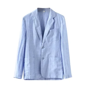 High Quality Breathable Men’s Casual Loose Linen Blazer