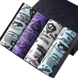 High Quality Breathable Men’s Underwear Comfortable Seamless High Elastic Mid waist Boxers Pants