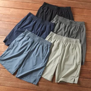 High Quality Breathable Plus Size Athletic Shorts for Men Pockets Elastic Waistband Moisture Wicking Quick Dry Summer Custom