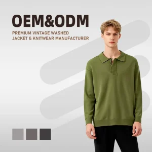 High Quality Comfortable Men’s Casual Design Knitwear Acrylic 53.7% Cotton 46.3% Winter Lazy Style for Collar Sweater