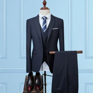 High Quality Costume Men’s Suits 3 Pieces Business Casual Wedding Suit Stylish Slim Fit Suit for Men