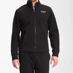 High Quality Cotton Sweatshirts Custom Logo Men’s Full Zip up Hoodies Jackets With Pockets