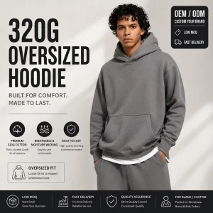 High Quality Custom Logo Cotton Hooded Pullover Sweatshirt Premium Heavy Fleece Oversized Hoodie Men’s Hoodies