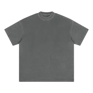High Quality Custom Washed T shirt Vintage Boxy Oversized Distressed Men’s Streetwear T shirts