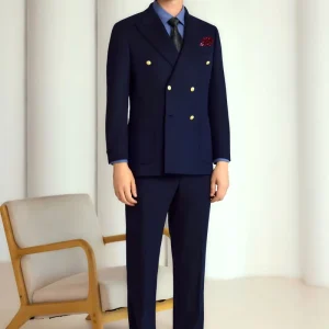 High Quality Customized Men’s Two Piece Woolen Business Suit Casual Fashion Blazer for Office Use Adult Size