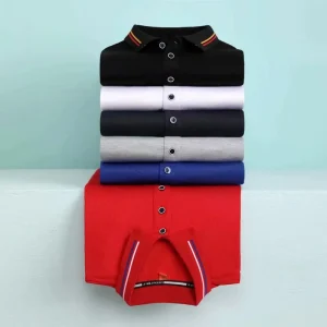 High Quality Design Custom Logo Men Polo T Shirt Summer Black Short Sleeved Cotton Casual Men’s Polo Shirts