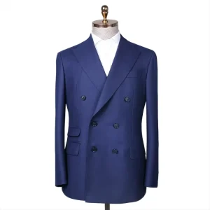 High Quality Double Breasted Classic Men’s Wool Suit MTM Bespoke Business Formal Pants XL Plus Size