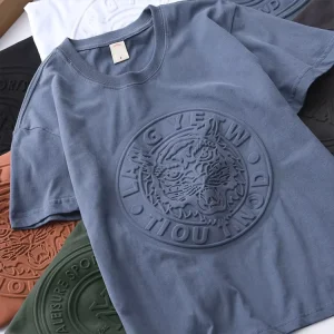 High Quality Factory Price Embossed Logo T Shirt 100% Cotton Custom Men Tshirt