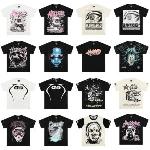 High Quality Fashion Hip Hop Men’s Short Sleeved Cotton T Shirt Casual Plus Size Personnalisé T Shirt for Men