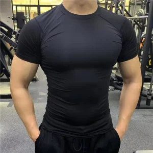 High Quality Gym Running Quick Dry Men Athletic Compressed T Shirt Fitness Sport Tshirt For Men