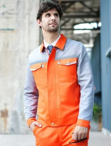 High Quality Heavy Duty Poly cotton Workwear Set Long Sleeve Summer Safety Uniform Wear Resistant Industrial Suit for Men