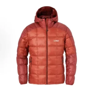High Quality Insulated Windproof Hooded Men’s Winter Bomber Jacket Plus Size Grey Goose Outdoor Down Jacket